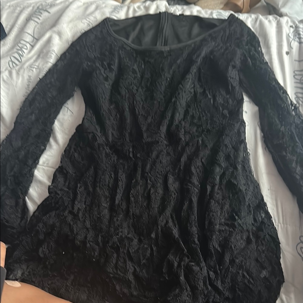 Elegant Black Long Sleeve Dress